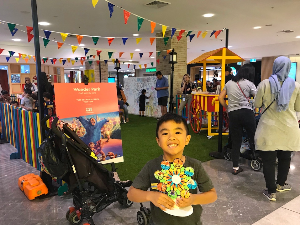 Wonder Park craft activity at Westfield 